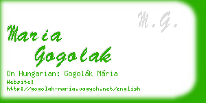 maria gogolak business card